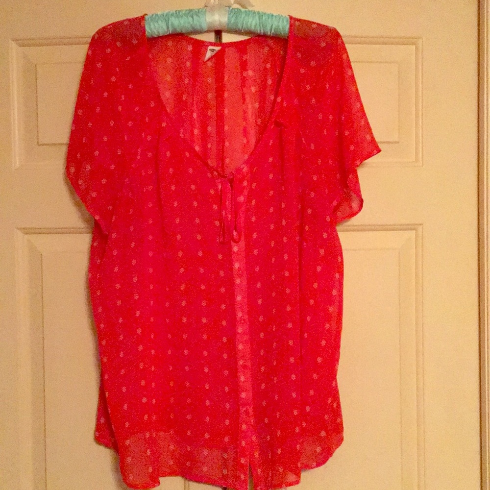 Old Navy XXL red blouse